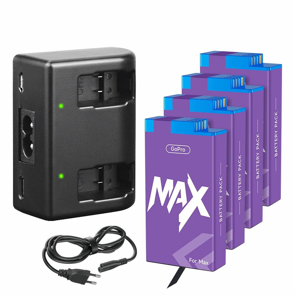 Pack: Cargador de baterías doble LED + Baterías para GoPro MAX