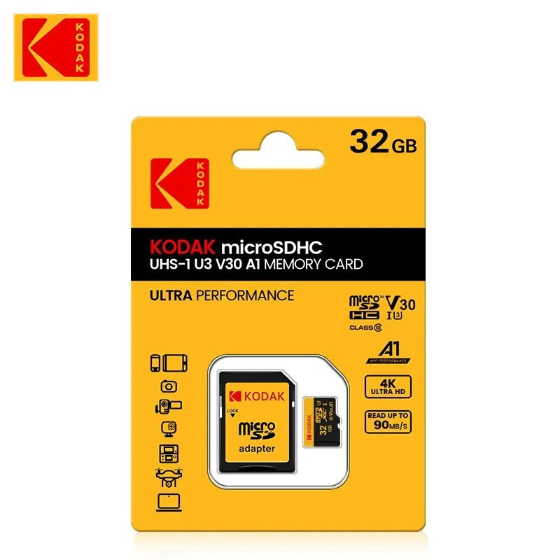 Tarjeta de Memoria Kodak MicroSD (Clase 10, A1, U3 4K)