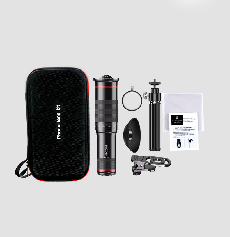 Lente telescopio de 48x para iPhone y smartphones