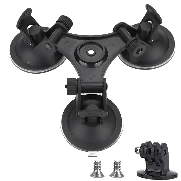 Soporte Triple Ventosas para GoPro