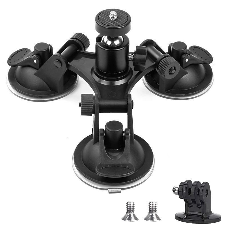 Soporte Triple Ventosas para GoPro