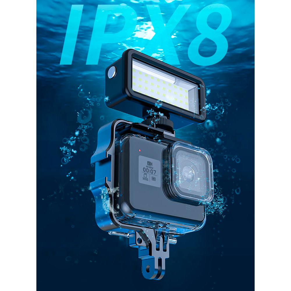 Flash sumergible 40M. de buceo para GoPro, Osmo Action y otras cámaras deportivas