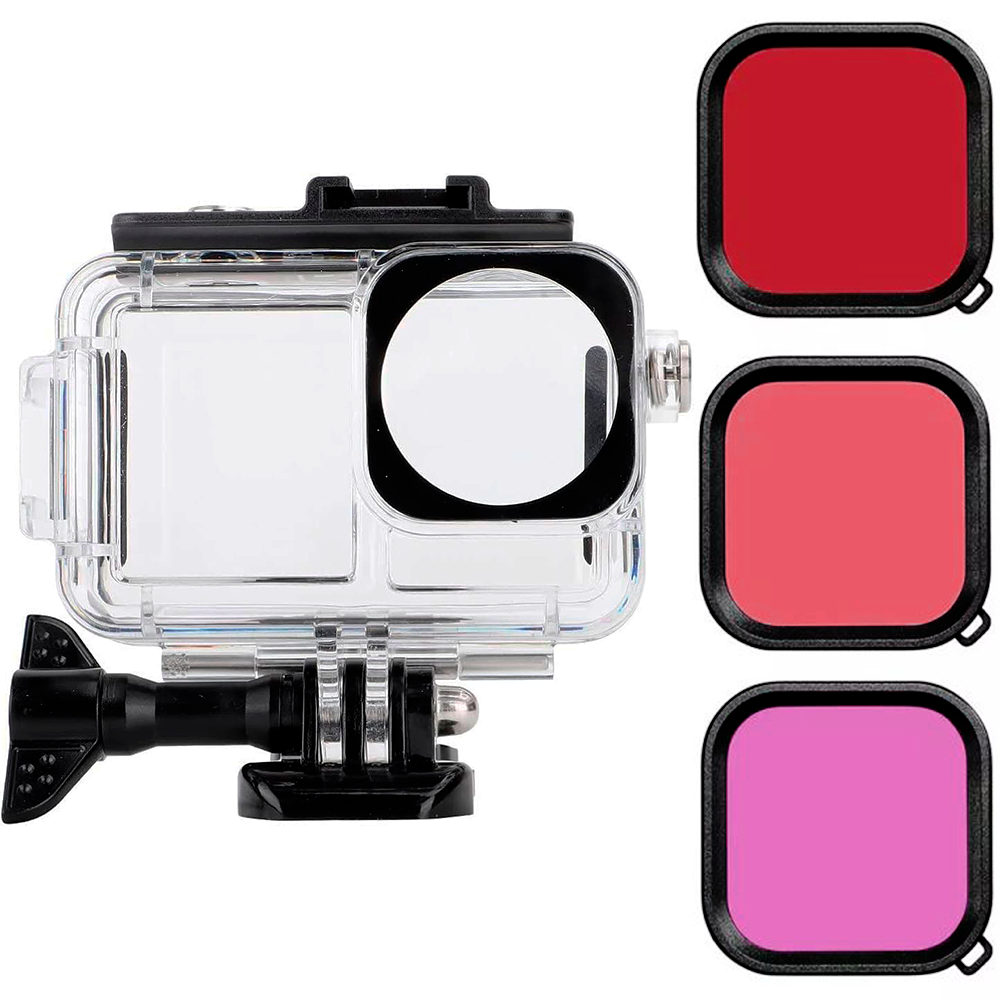 Carcasa Sumergible 40M + Set de Filtros de Buceo para DJI Action 3 / 4 / 5 Pro