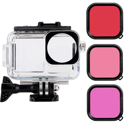 Carcasa Sumergible 40M + Set de Filtros de Buceo para DJI Action 3 / 4 / 5 Pro