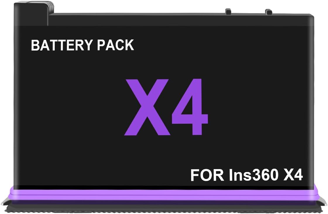 Pack: Cargador de baterías triple LED + Baterías para Insta360 X4