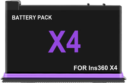 Pack: Cargador de baterías triple LED + Baterías para Insta360 X4