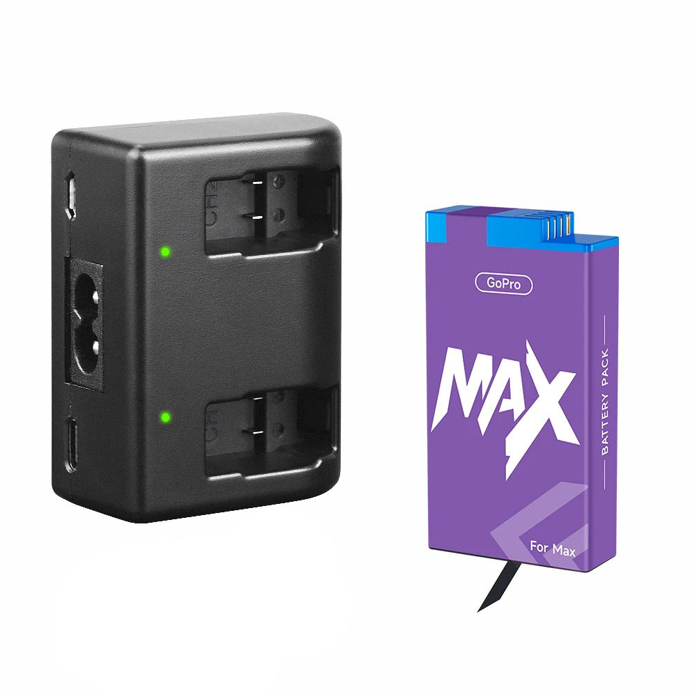 Pack: Cargador de baterías doble LED + Baterías para GoPro MAX