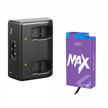 Pack: Cargador de baterías doble LED + Baterías para GoPro MAX