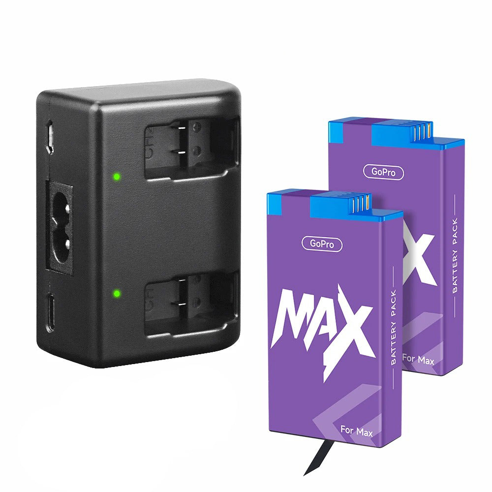 Pack: Cargador de baterías doble LED + Baterías para GoPro MAX