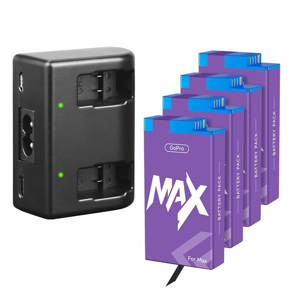 Pack: Cargador de baterías doble LED + Baterías para GoPro MAX