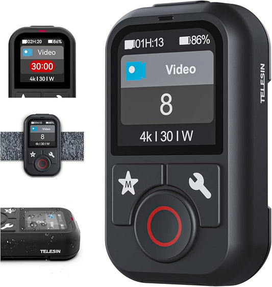 Control Bluetooth 60M + Waterproof Telesin para GoPro Hero 13/12/11/10/9/8/MAX 360