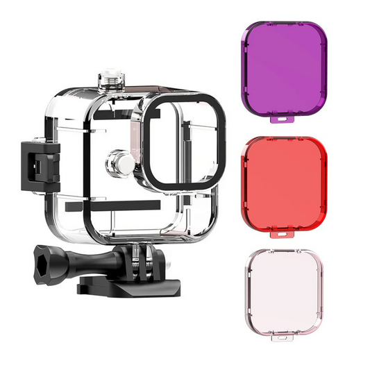 Carcasa sumergible 45M + Set de Filtros de Buceo para GoPro Hero 11 Mini