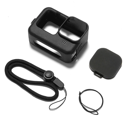 Set de protección GoPro: Protector de silicona + Protector de lente + Láminas de vidrio para Hero 12 Black