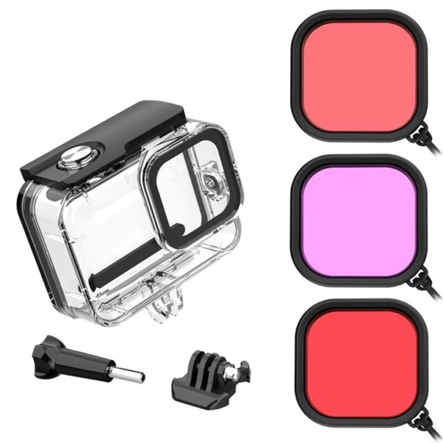 Carcasa sumergible 60M. + Set de filtros para GoPro Hero 12 Black