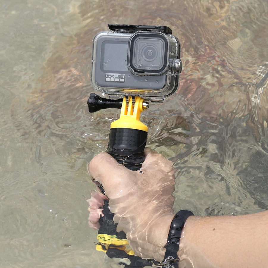 Mango flotador antideslizante + Mini Trípode para GoPro y otras cámaras de acción