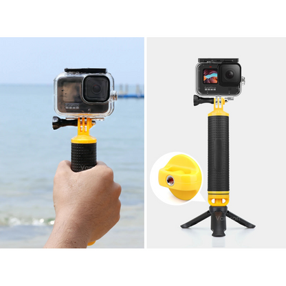 Mango flotador antideslizante + Mini Trípode para GoPro y otras cámaras de acción