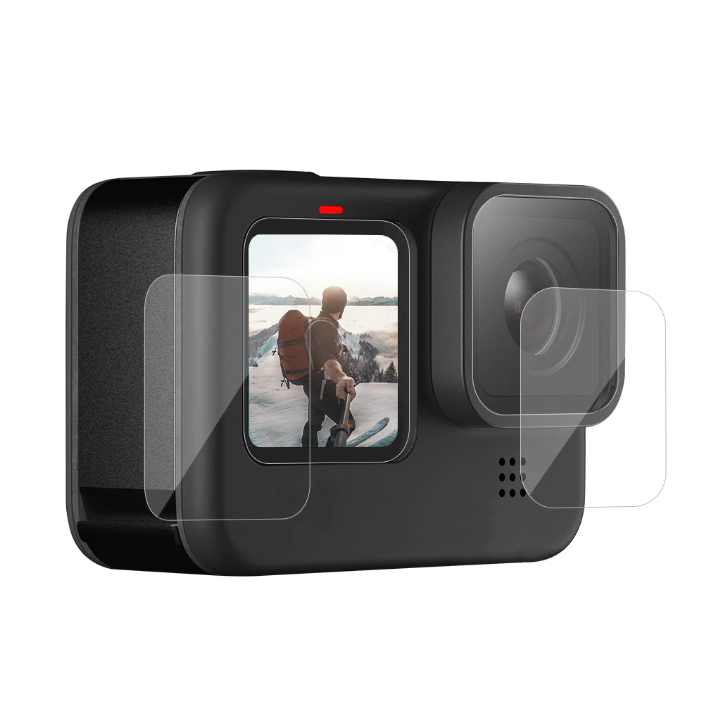 Set de protección GoPro: Protector de silicona + Protector de lente + Láminas de vidrio para Hero 12 Black