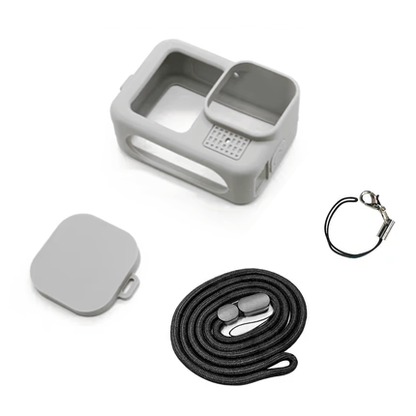 Set de protección GoPro: Protector de silicona + Protector de lente + Láminas de vidrio 9H para Hero 13 Black