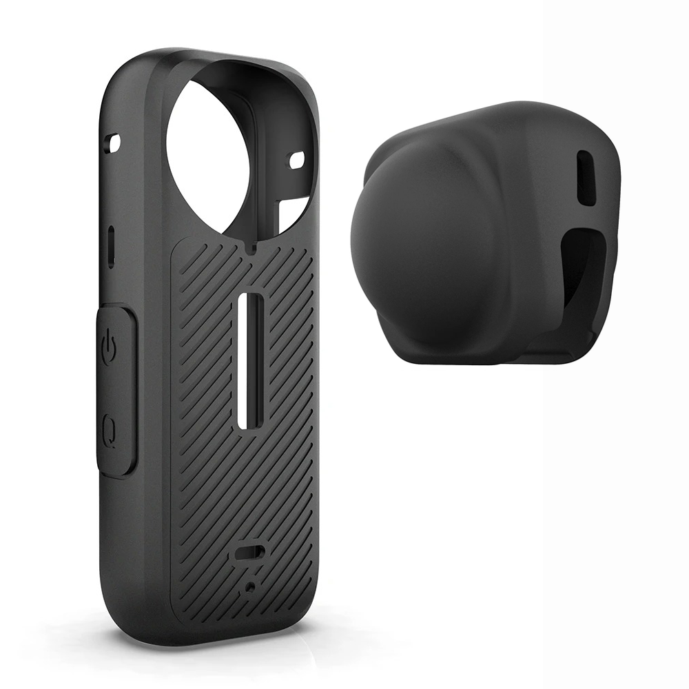 Set de protección Insta360 X4: Protector de silicona + Protector de lente