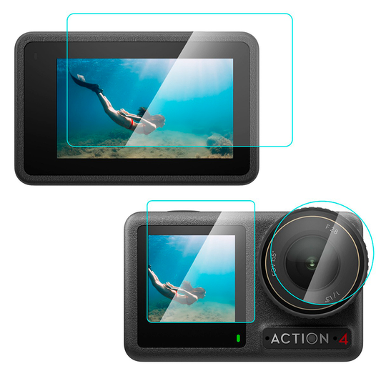 Set de Láminas de Vidrio para DJI Action 4 / 3