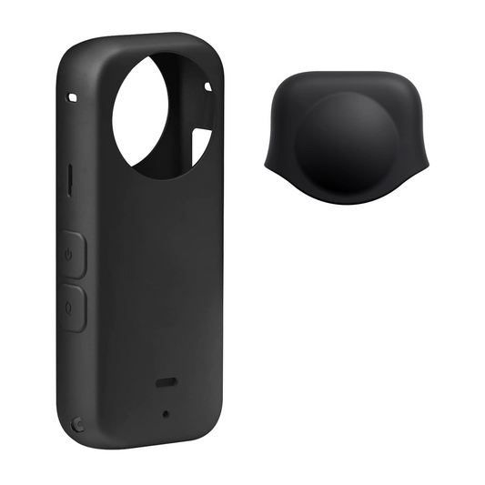 Set de protección Insta360 X3: Protector de silicona + Protector de lente