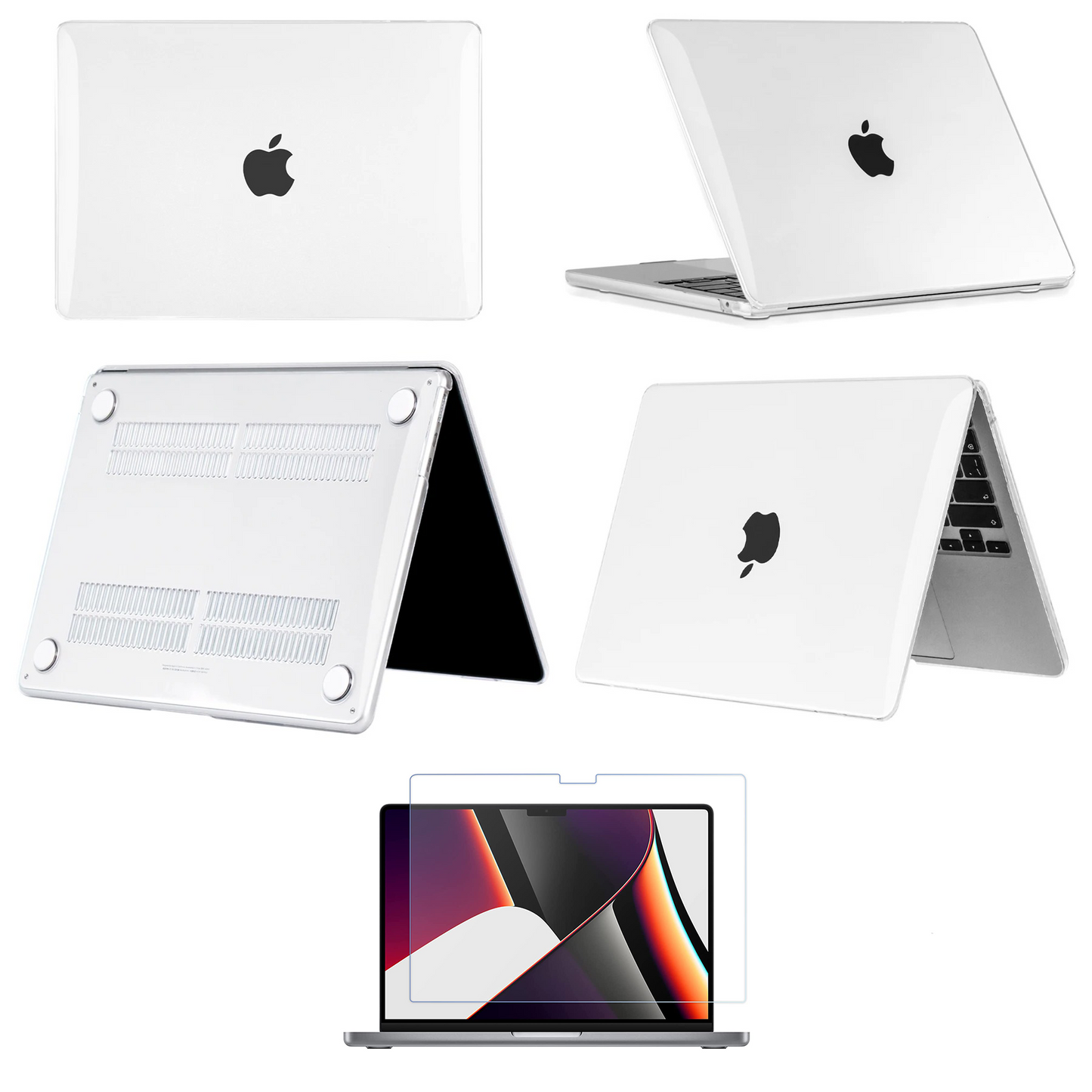 Set de Protección MacBook: Carcasa + Lámina de Vidrio HD para pantalla