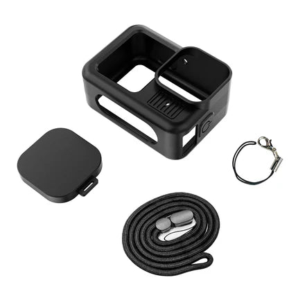Set de protección GoPro: Protector de silicona + Protector de lente + Láminas de vidrio 9H para Hero 13 Black