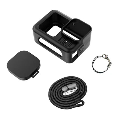 Set de protección GoPro: Protector de silicona + Protector de lente + Láminas de vidrio 9H para Hero 13 Black